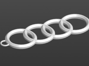 logo audi keychain 3D Print Model