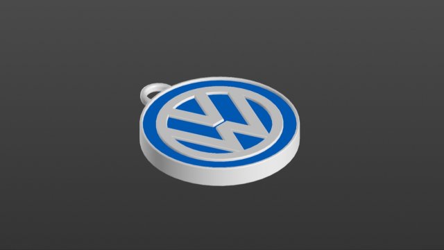 logo volkswagen keychain Modelo de impresión 3D .c4d .max .obj .3ds .fbx .stl .blend 