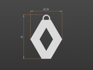 logo renaoult keychain 3D-Druckmodell