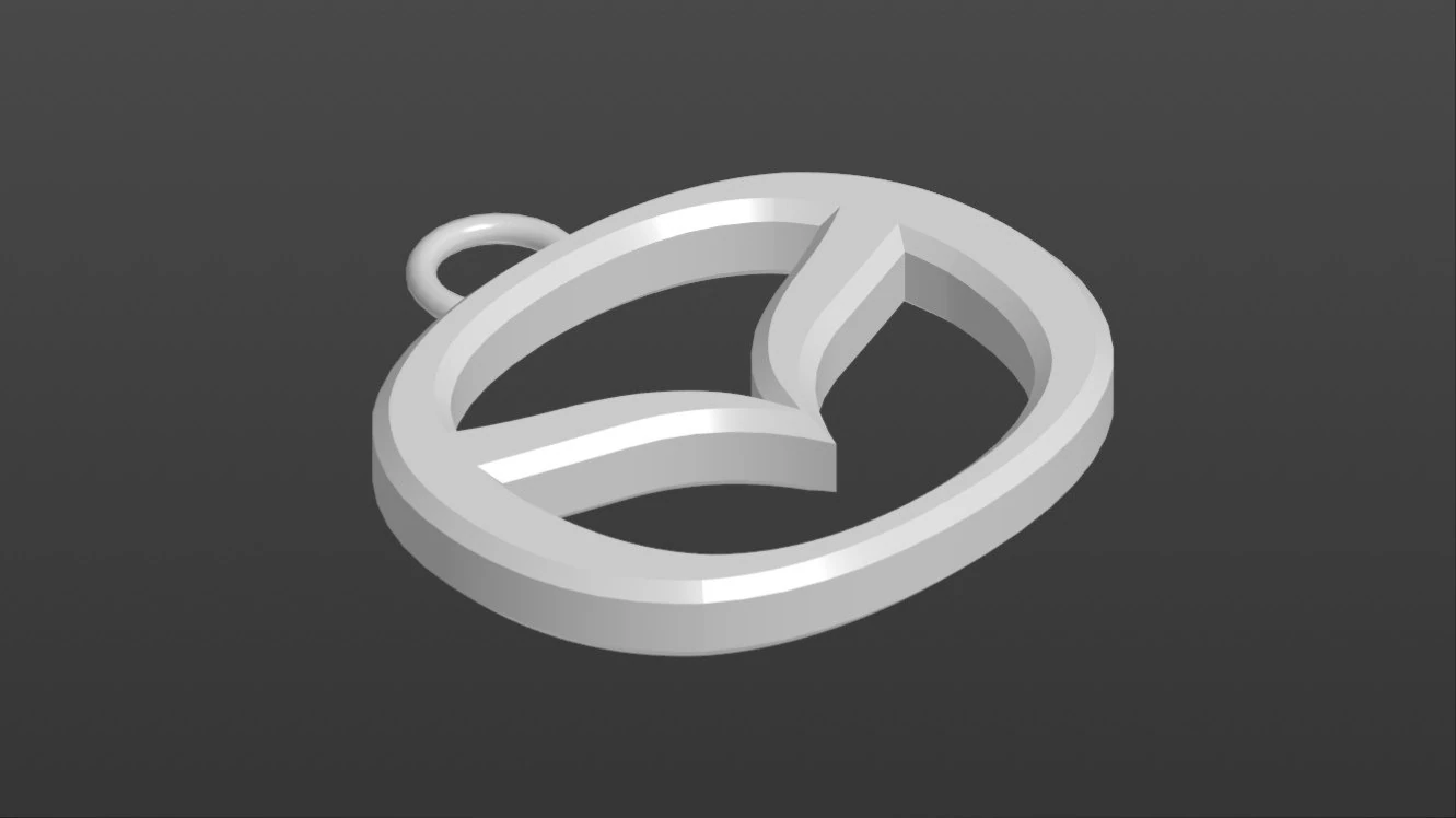 logo mazda keychain 3D Print Model .c4d .max .obj .3ds .fbx .stl .blend 