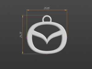 logo mazda keychain 3D Print Model