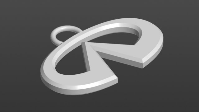 logo infiniti keychain 3D Print Model .c4d .max .obj .3ds .fbx .stl .blend 