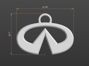 logo infiniti keychain 3D Print Model