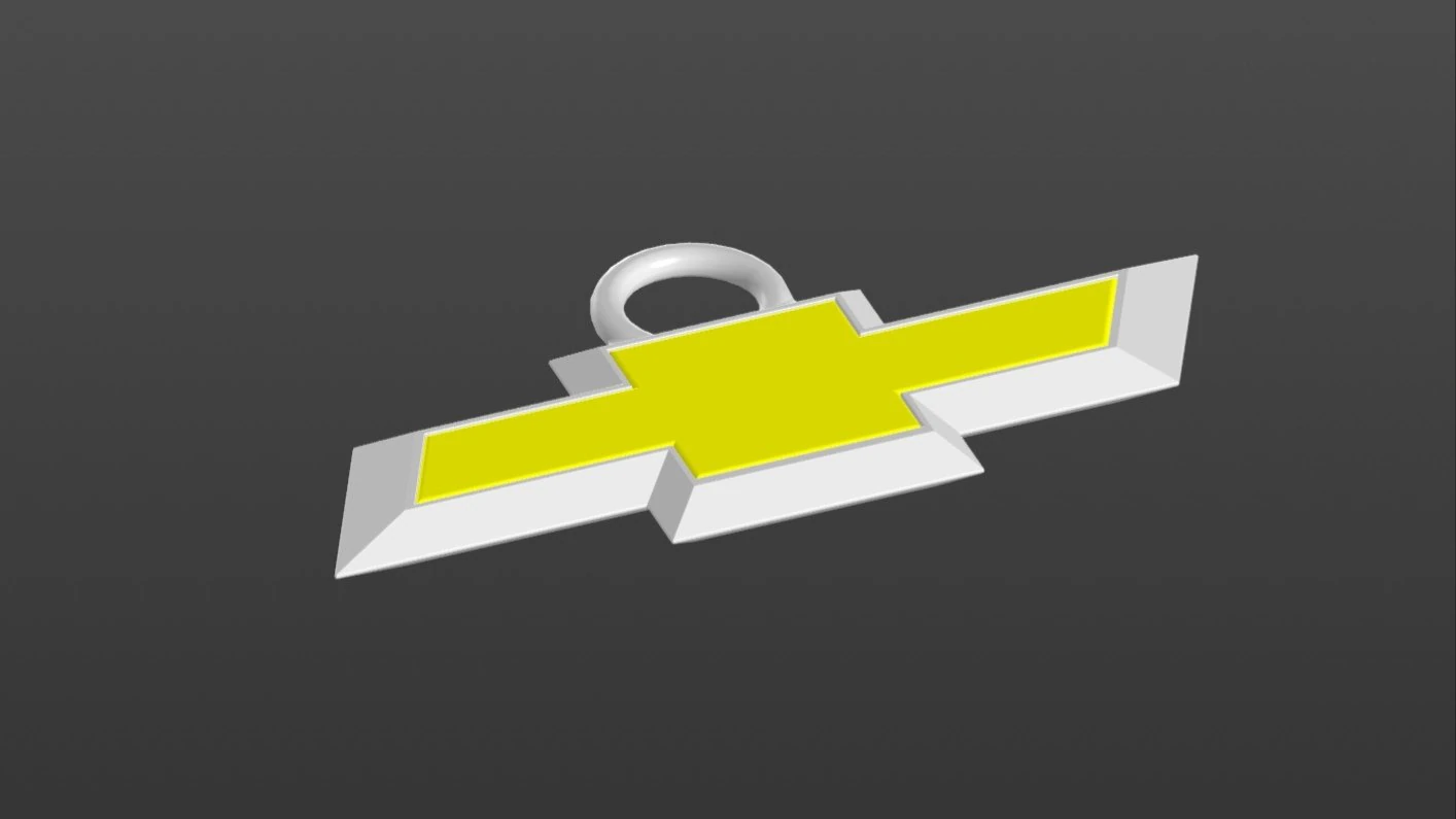 logo chevrolet keychain 3D Print Model .c4d .max .obj .3ds .fbx .stl .blend 