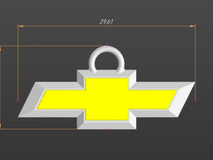 logo chevrolet keychain Modello di stampa 3D
