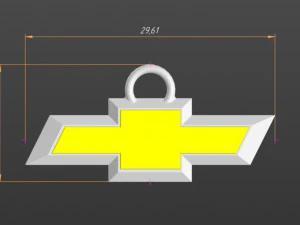 logo chevrolet keychain 3D Print Model