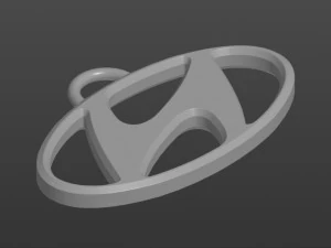 logo hyundai keychain 3D Print Model