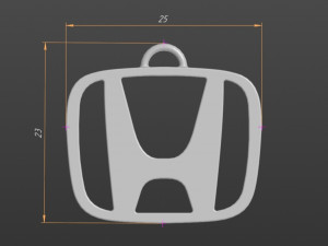 logo honda keychain 3D-Druckmodell