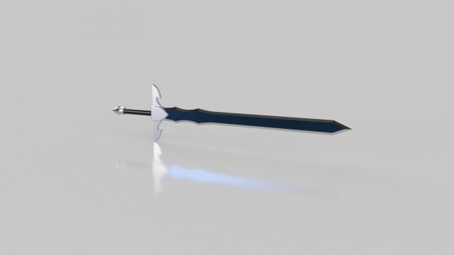 kirito sword sword art online 2 3D Model .c4d .max .obj .3ds .fbx .stl .blend 