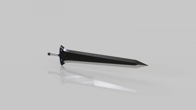kirito sword sword art online 3 Model 3D .c4d .max .obj .3ds .fbx .stl .blend 