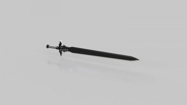 kirito sword sword art online 4 3D मॉडल .c4d .max .obj .3ds .fbx .stl .blend 