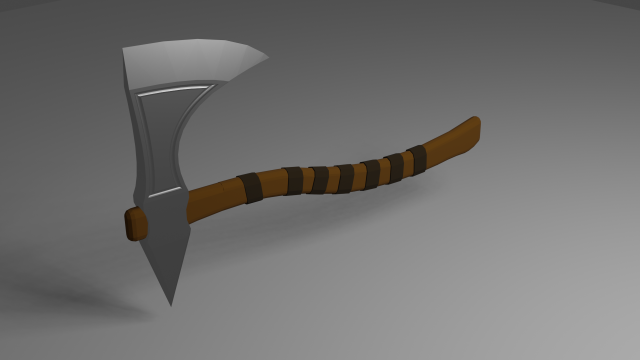 low poly axe 3D Model .c4d .max .obj .3ds .fbx .stl .blend 