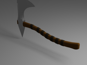 low poly axe 3D Model