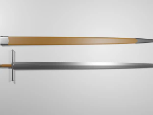 low poly medieval sword 3D Model