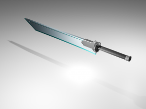 low poly sword 3D मॉडल