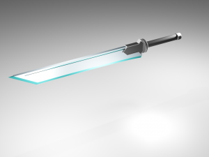 low poly sword 3D मॉडल