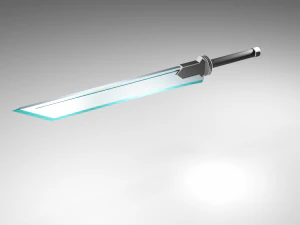 low poly sword 3D Model