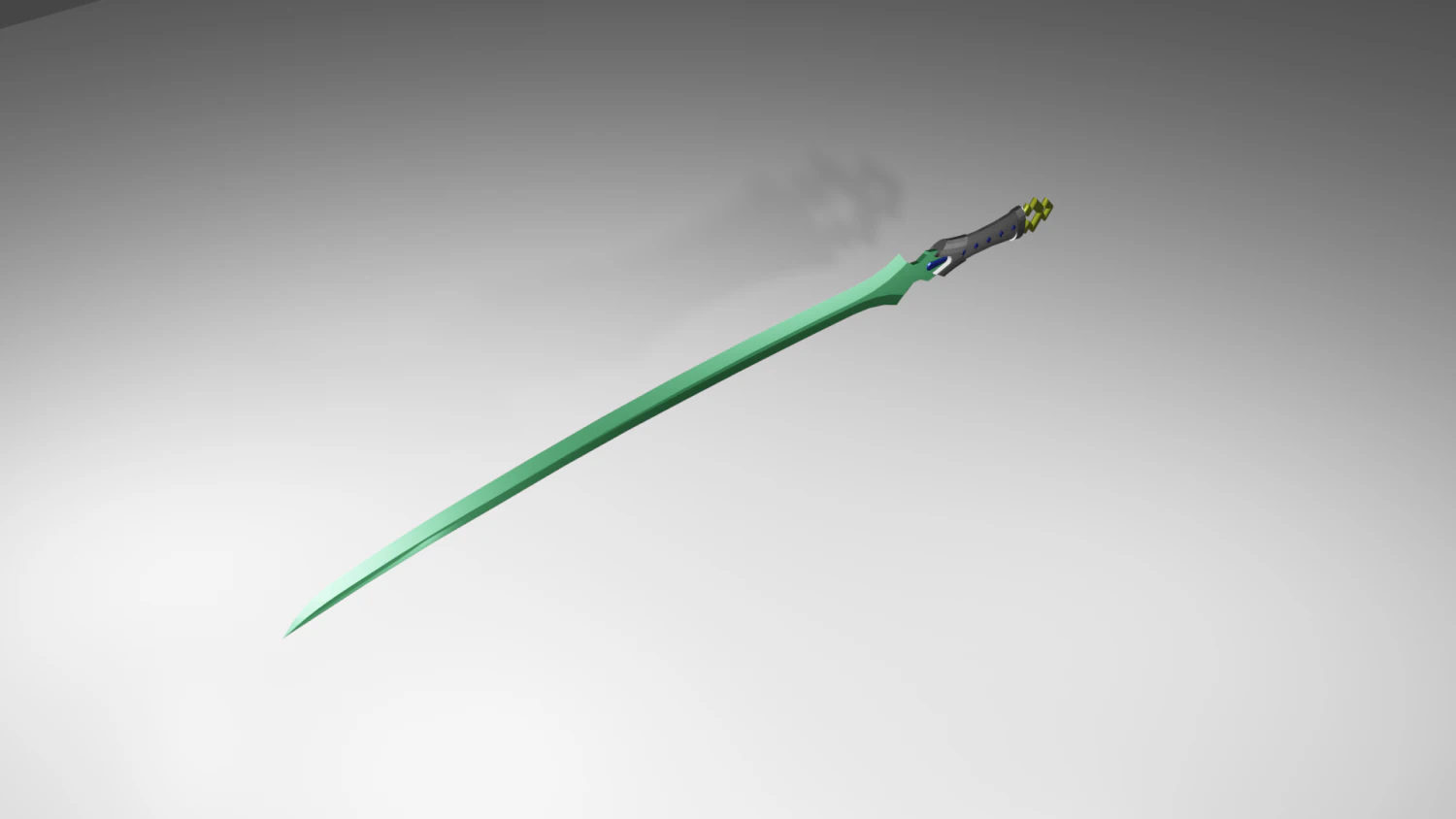 pedang poli rendah Model 3D .c4d .max .obj .3ds .fbx .stl .blend 