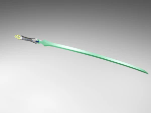 pedang poli rendah Model 3D