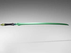 pedang poli rendah Model 3D