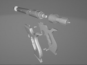 star wars jango fett blaster westar 34 3d print model 3D Принт Модель