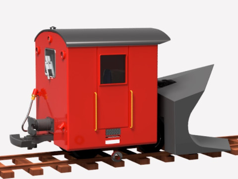 X 4902 Furka Oberalp limpa-neves 1-22-5 escala G 45mm Modelo de Impressão 3D