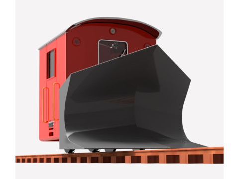 X 4902 Furka Oberalp sneeuwploeg 1-22-5 G schaal 45mm 3D printmodel