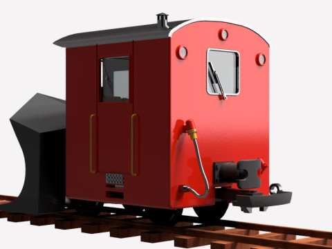 X 4902 Furka Oberalp sneeuwploeg 1-22-5 G schaal 45mm 3D printmodel