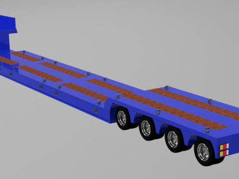 1-24 규모의 도로 운송 트레일러 3D 프린트 모델