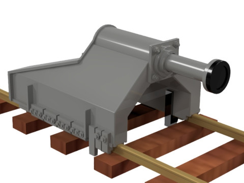 1-22 5 エンドトラック RhB バッファ 3Dプリントモデル