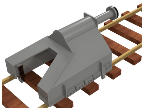 1-22 5 エンドトラック RhB バッファ 3Dプリントモデル