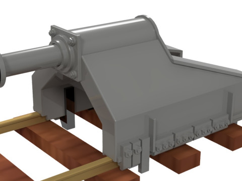 1-22 5 エンドトラック RhB バッファ 3Dプリントモデル