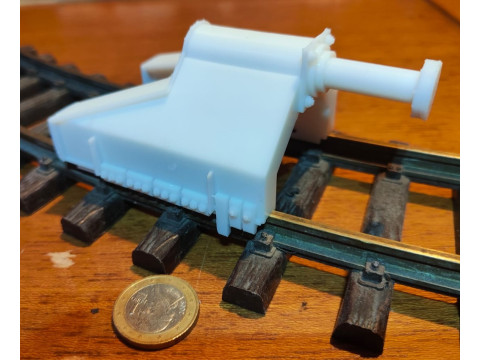 1-22 5 エンドトラック RhB バッファ 3Dプリントモデル