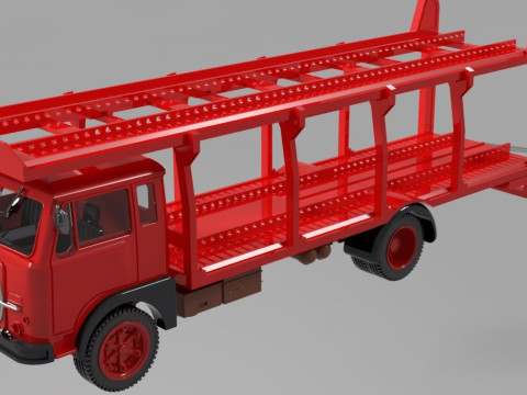 Caminhão de transporte de automóveis FIAT 682 1-24 Modelo de Impressão 3D
