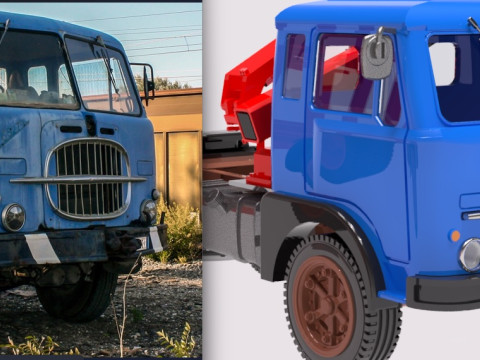 Trattore stradale FIAT 682 T 2 1-24 Modello di stampa 3D