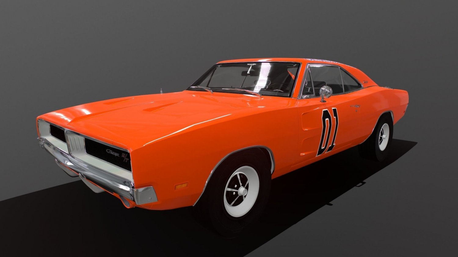 dodge charger rt se 1969 general lee special edition 3D Model in Classic  Cars 3DExport