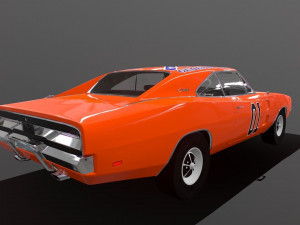 dodge charger rt se 1969 general lee special edition 3D Модель