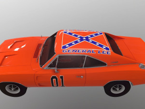 dodge charger rt se 1969 general lee special edition 3D Модель
