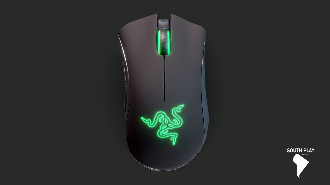 mouse razer deathadder essential 3D Model .c4d .max .obj .3ds .fbx .stl .blend 