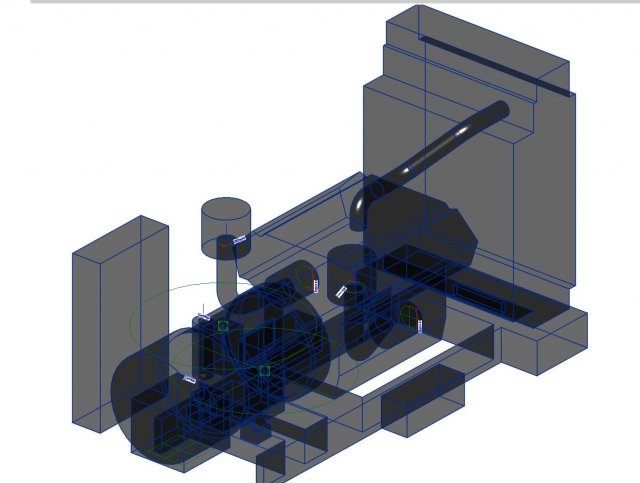 diesel generator Model 3D .c4d .max .obj .3ds .fbx .stl .blend 