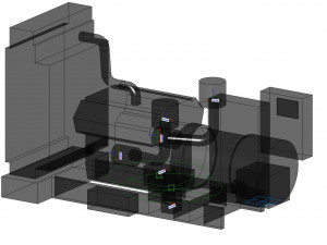 diesel generator Model 3D