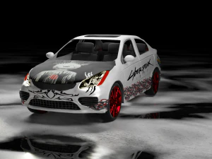 kia k2 sedan rio 2017 Model 3D