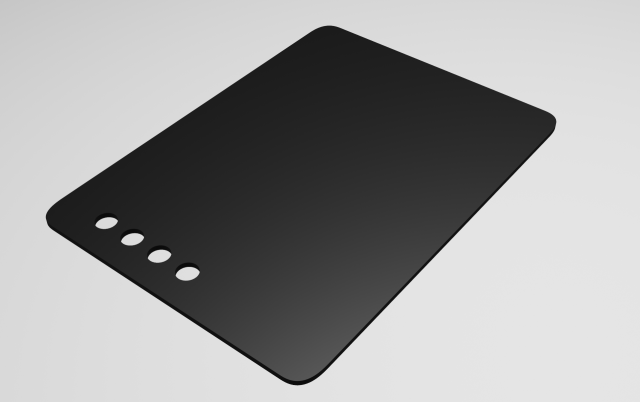 plastic base plate black 3D Model .c4d .max .obj .3ds .fbx .stl .blend 