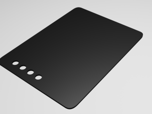 plastic base plate black 3D Model