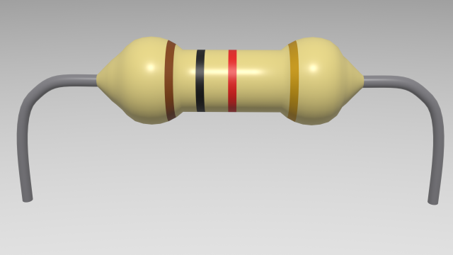 resistor1k 3D Модель .c4d .max .obj .3ds .fbx .stl .blend 
