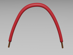 cable extra rojo 3D Model