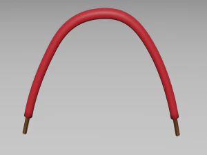 cavo extra rosso Modello 3D