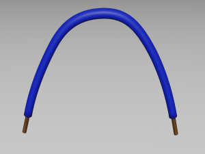 cable extra azul 3D Model
