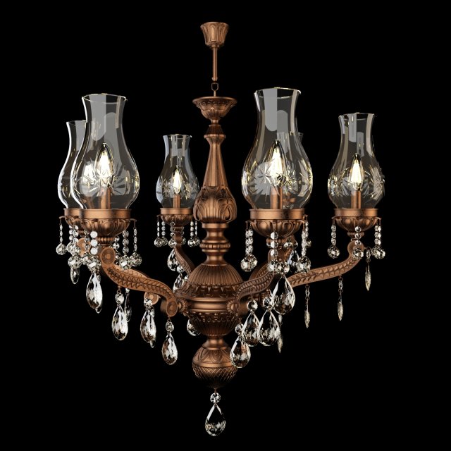 classic chandelier Modelo 3D .c4d .max .obj .3ds .fbx .stl .blend 