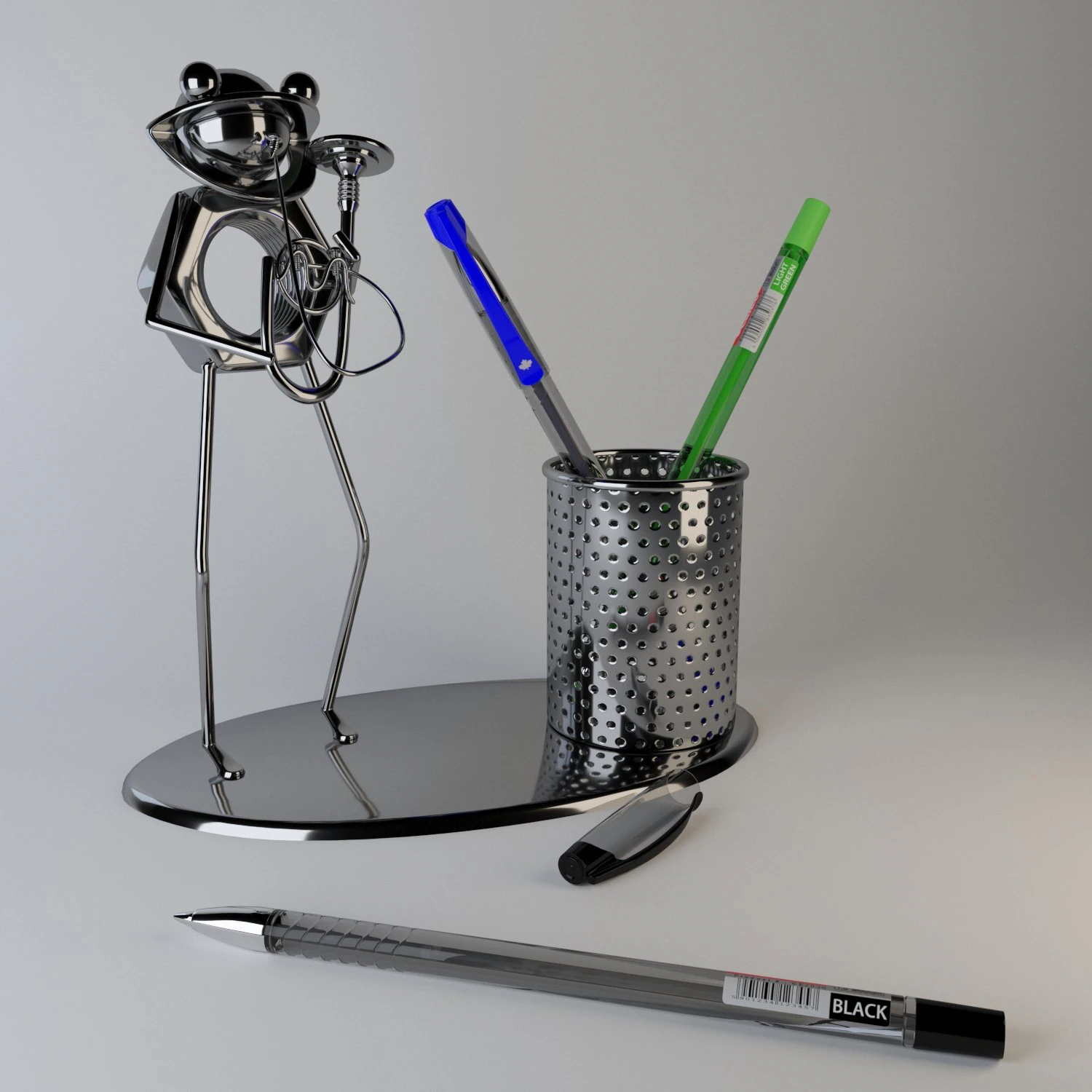 pencil case with canco pencil 3D Model .c4d .max .obj .3ds .fbx .stl .blend 